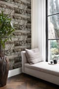 Miniatyrbillede 5 af 8: Origin Wallcoverings tapet væg af marmorfliser i forskellige størrelser brunt 53 cm x 10,05 m