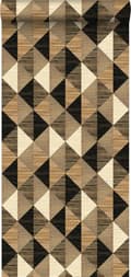 Miniatyrbild 1 av 5: Origin Wallcoverings tapet XXL grässtrån i grafiskt motiv svart, brunt och beige 50 x 900 cm