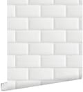 Miniatyrbillede 1 af 7: ESTAhome tapet flisemotiv hvidt 0,53 x 10,05 m