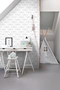 Miniatyrbild 6 av 7: ESTAhome tapet art deco vitt och svart 0,53 x 10,05 m