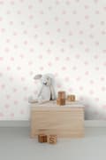 Miniatyrbild 4 av 7: Origin Wallcoverings tapet prickar glänsande vitt och rosa 0,53 x 10,05 m