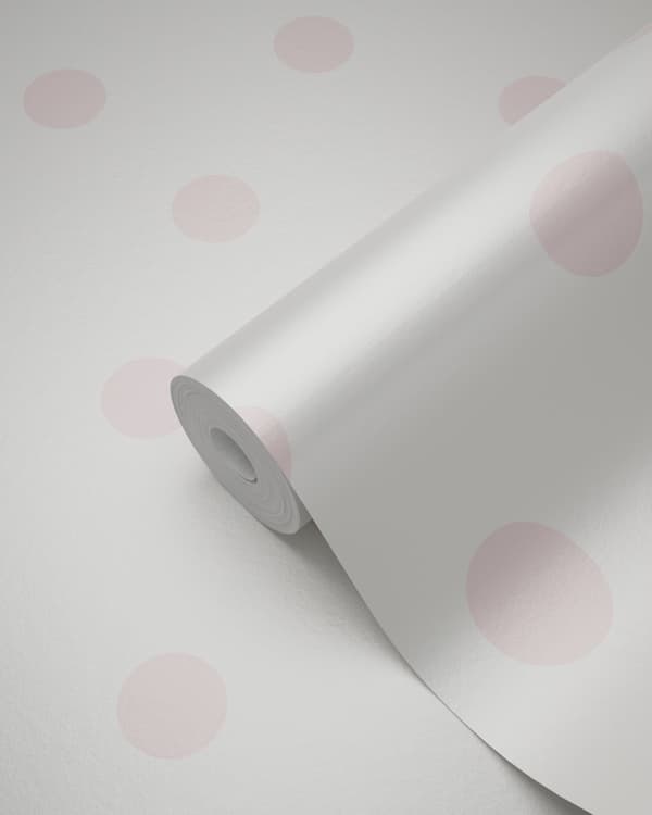 Origin Wallcoverings tapet prickar glänsande vitt och rosa 0,53 x 10,05 m
