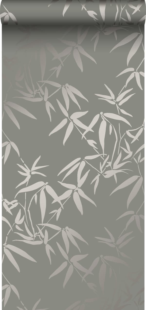 Origin Wallcoverings tapet bambublad varmt grått 0,53 x 10,05 m