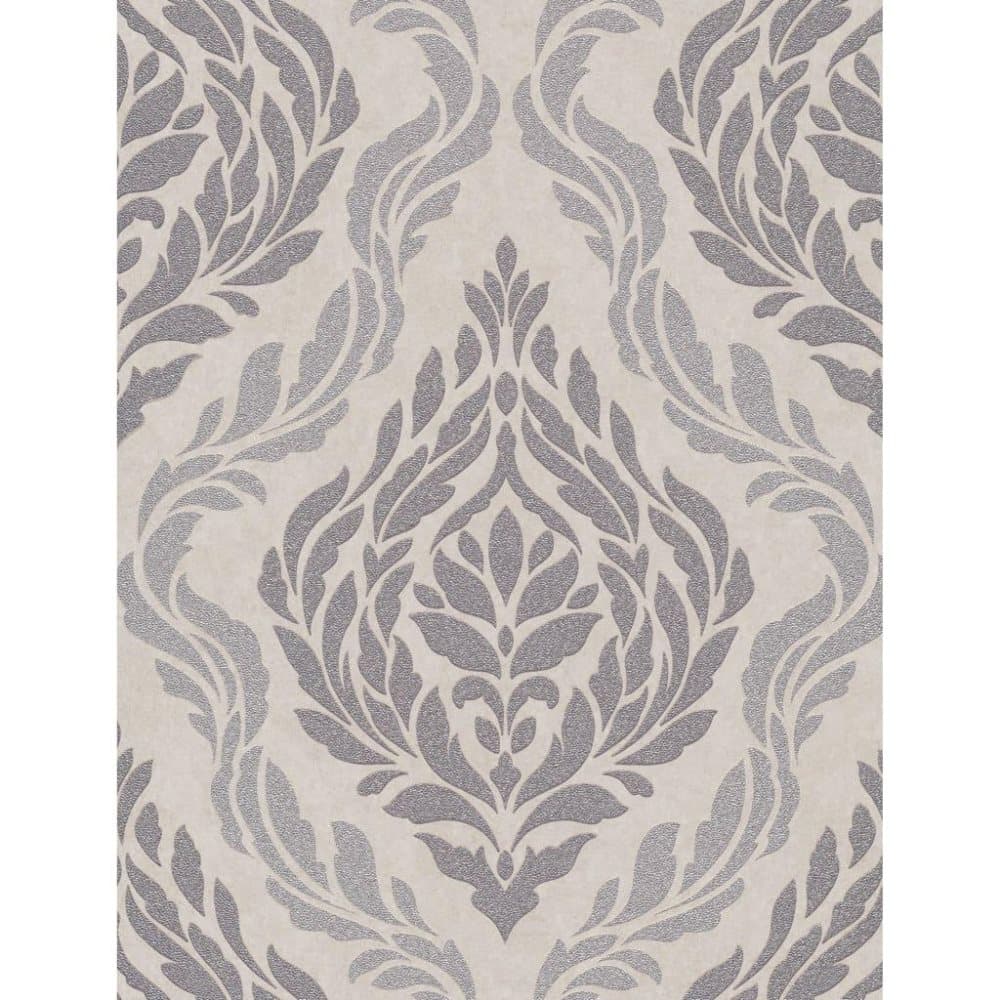 DUTCH WALLCOVERINGS Veggpanel Medallion beige og sølv