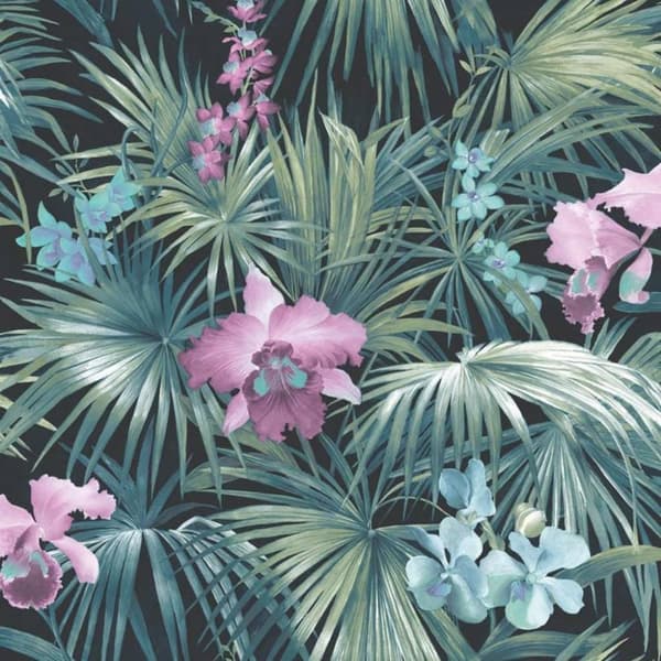 Noordwand Veggtapet Tropical Flowers grønn