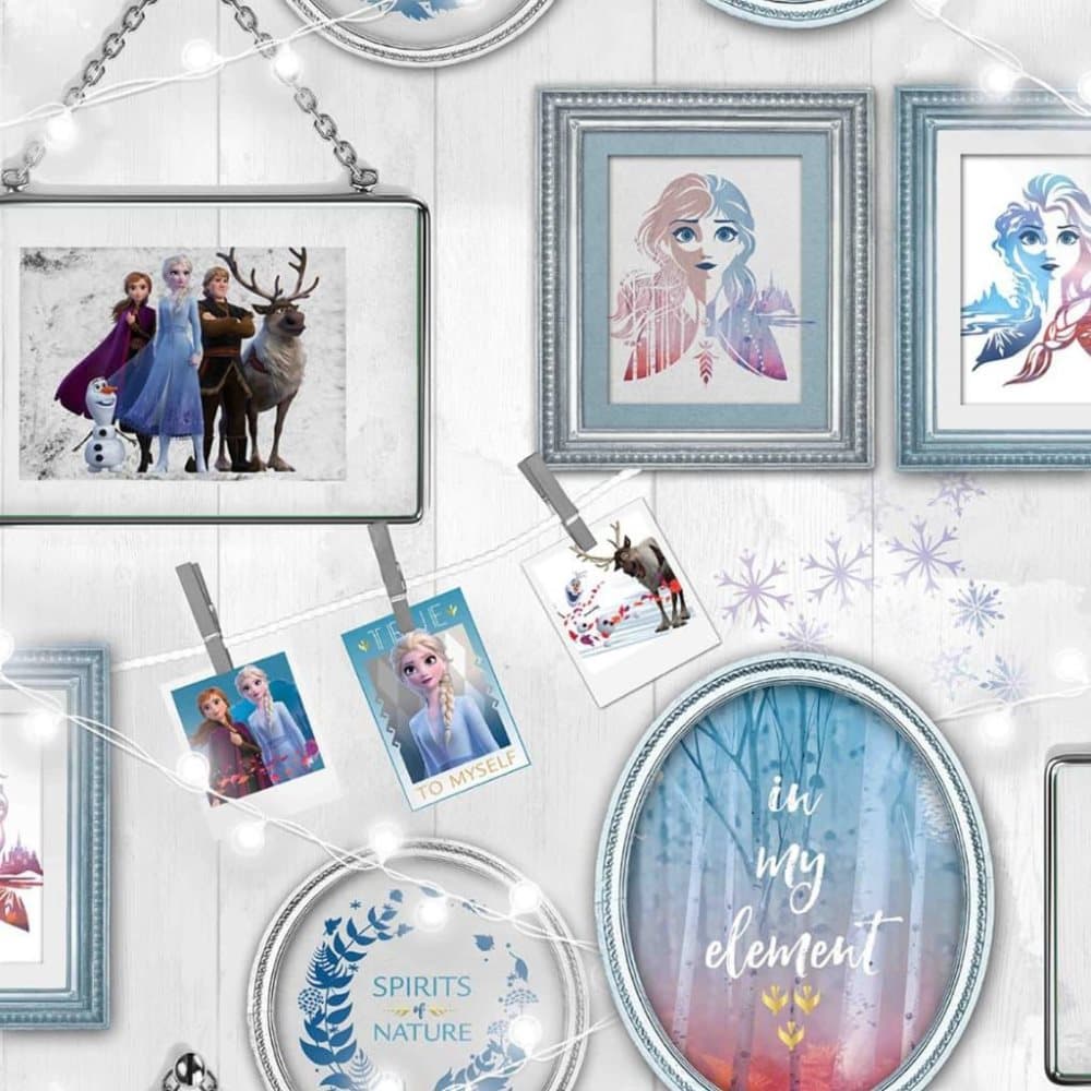 Kids at Home Veggtapet Wallpaper Frozen Frames grå