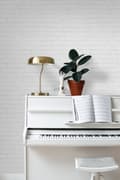 Miniatyrbild 4 av 5: ESTAhome tapet tegelvägg ljusgrått 0,53 x 10,05 m