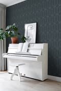 Miniatyrbillede 4 af 8: ESTAhome tapet art deco mørkeblåt og guld 0,53 x 10,05 m