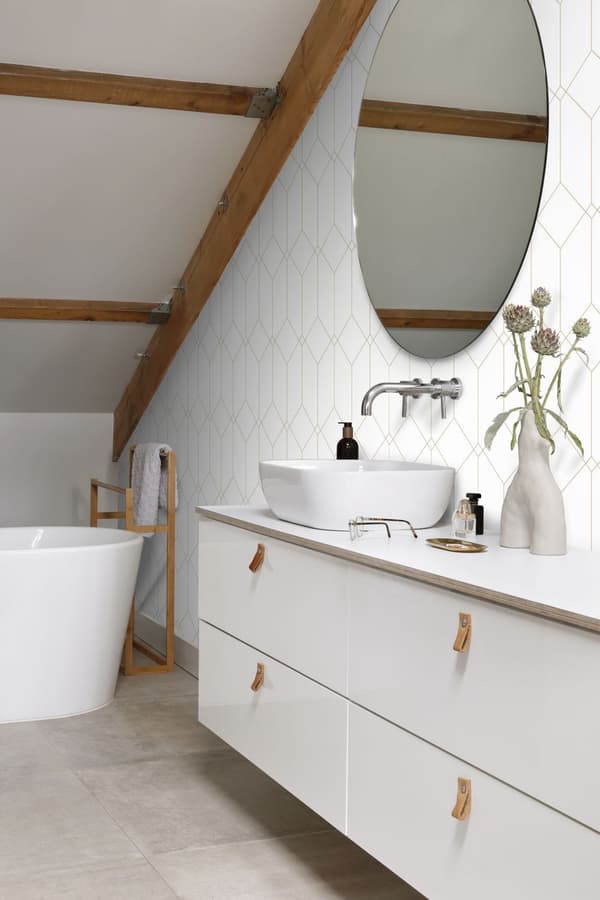 ESTAhome tapet art deco vitt och guld 0,53 x 10,05 m