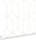 Miniatyrbild 1 av 7: ESTAhome tapet art deco vitt och guld 0,53 x 10,05 m