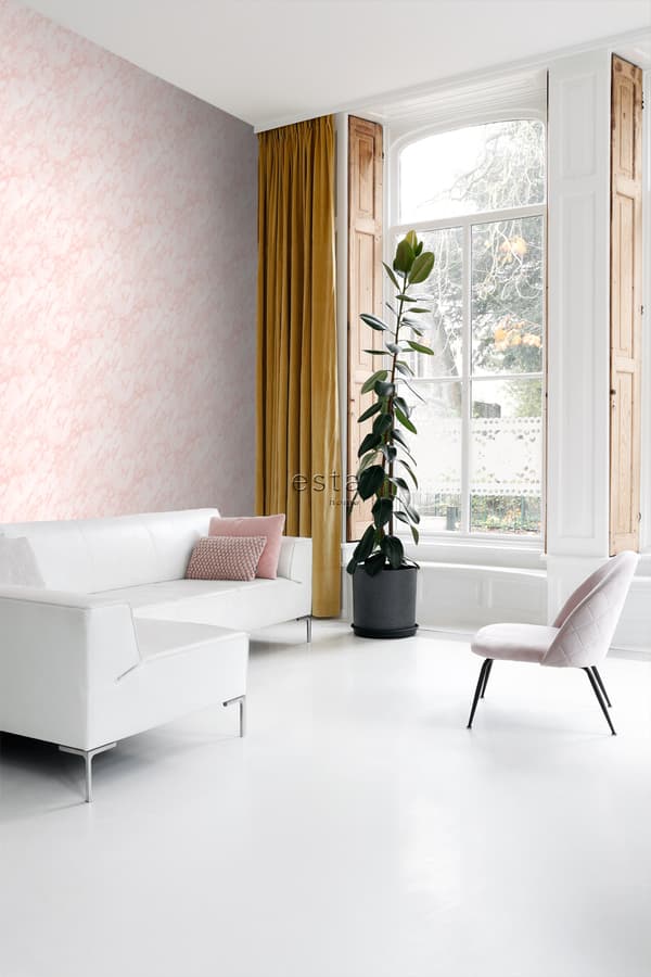 ESTAhome tapet marmor milt rosa 0,53 x 10,05 m