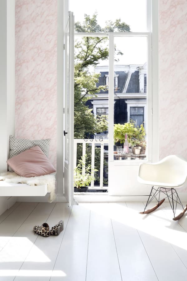 ESTAhome tapet marmor milt rosa 0,53 x 10,05 m