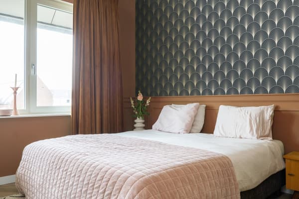 ESTAhome tapet art deco mörkblått och guld 0,53 x 10,05 m
