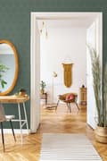 Miniatyrbild 7 av 8: ESTAhome tapet sexkant mörkgrönt och guld 0,53 x 10,05 m