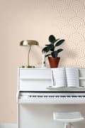 Miniatyrbillede 3 af 7: ESTAhome tapet art deco lyst ferskenfarvet og rose guld 0,53 x 10,05 m