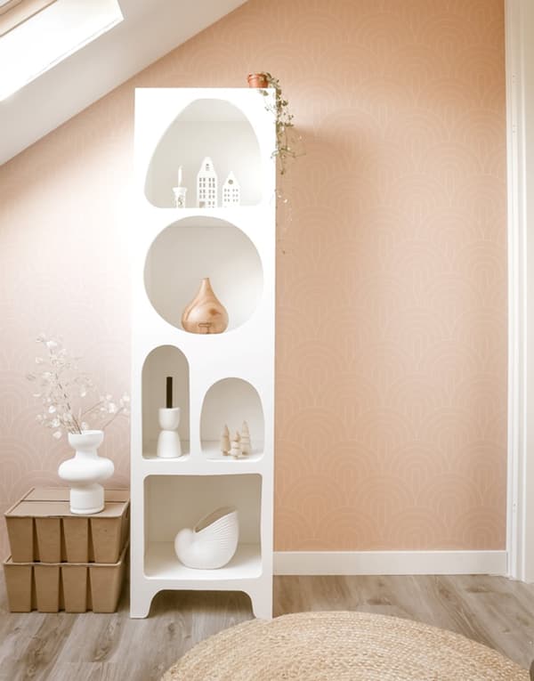 ESTAhome tapet art deco persikofärgat 0,53 x 10,05 m