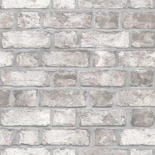 Noordwand Homestyle Veggtapet Brick Wall grå og gråhvit