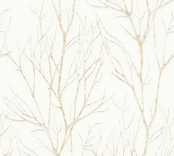 Ikke-vævet tapet blomster Profhome 372603-gu lidt tekstureret mat färg beige guld crème 5,33 m2