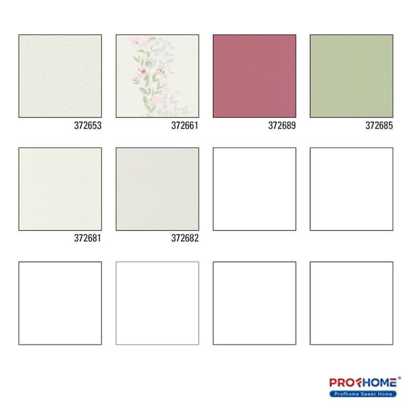 Non woven-tapet blomster Profhome 372653-GU lätt texturerad matt färg grön melon gul 5,33 m2