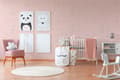 Miniatyrbild 3 av 4: Non woven-tapet djur mönster Profhome 369912-GU lätt texturerad matt färg rosa vit 5,33 m2