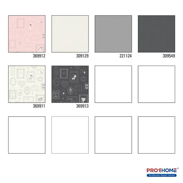 Non woven-tapet djur mönster Profhome 369912-GU lätt texturerad matt färg rosa vit 5,33 m2