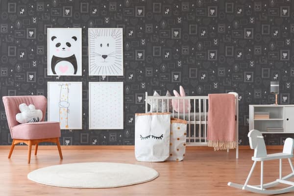 Kuitutapetti eläimet kuvio Profhome 369913-GU hieman rakenteellinen matta färg harmaa hopea 5,33 m2
