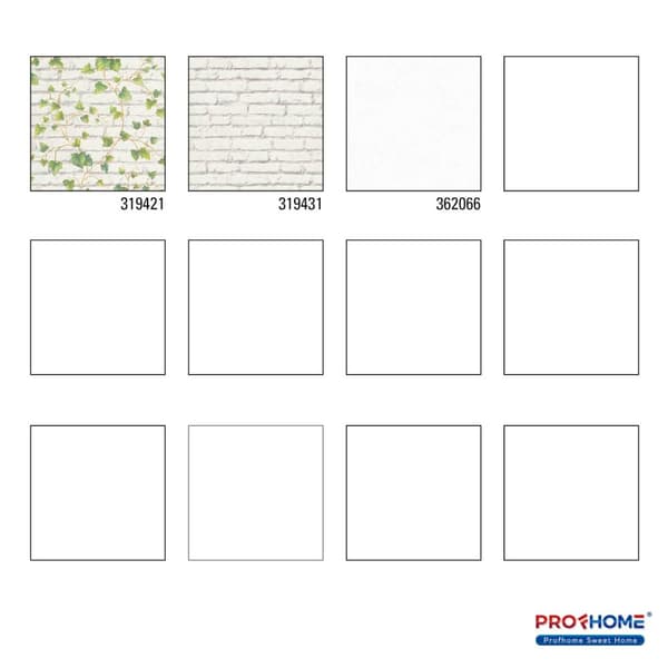 Non woven-tapet sten utseende Profhome 319421-GU texturerad matt färg grön vit 5,33 m2