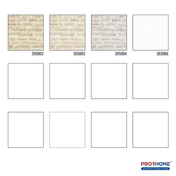 Ikke-vævet tapet sten imitation Profhome 355802-gu lidt tekstureret mat färg beige crème 5,33 m2