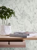 Miniatyrbild 4 av 6: Non woven-tapet sten utseende Profhome 361572-GU lätt texturerad matt färg vit grå 5,33 m2