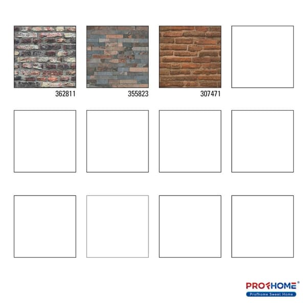 Non woven-tapet sten utseende Profhome 362811-GU slät matt färg brun grå beige 5,33 m2