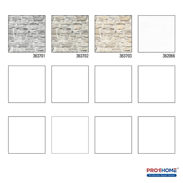 Ikke-vævet tapet sten imitation Profhome 363701-gu glat mat färg grå beige 5,33 m2
