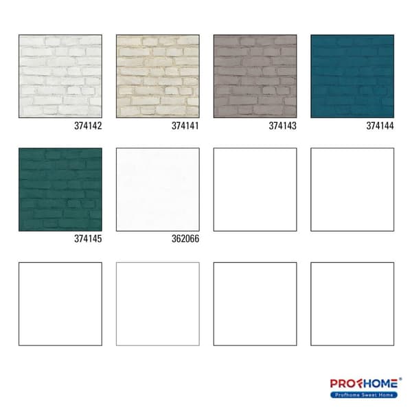 Non woven-tapet sten utseende Profhome 374142-GU lätt texturerad matt färg vit grå 5,33 m2