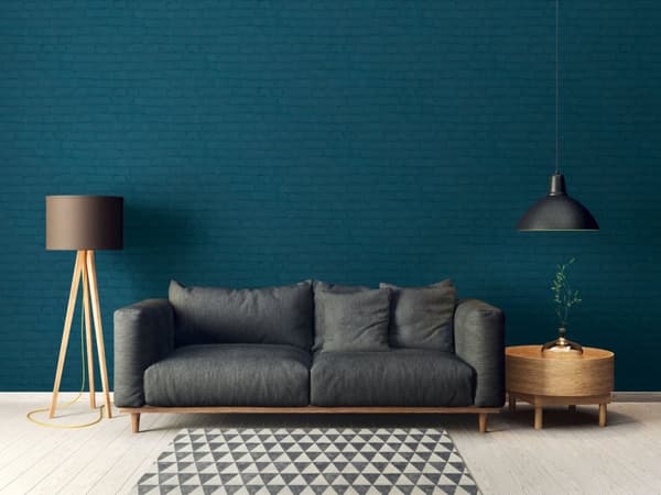 Non woven-tapet sten utseende Profhome 374144-GU lätt texturerad matt färg blå svart grön 5,33 m2
