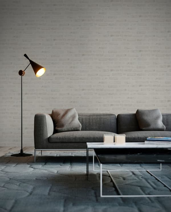 Non woven-tapet sten utseende Profhome 374222-GU lätt texturerad matt färg grå vit 5,33 m2