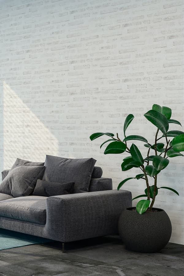 Non woven-tapet sten utseende Profhome 374222-GU lätt texturerad matt färg grå vit 5,33 m2