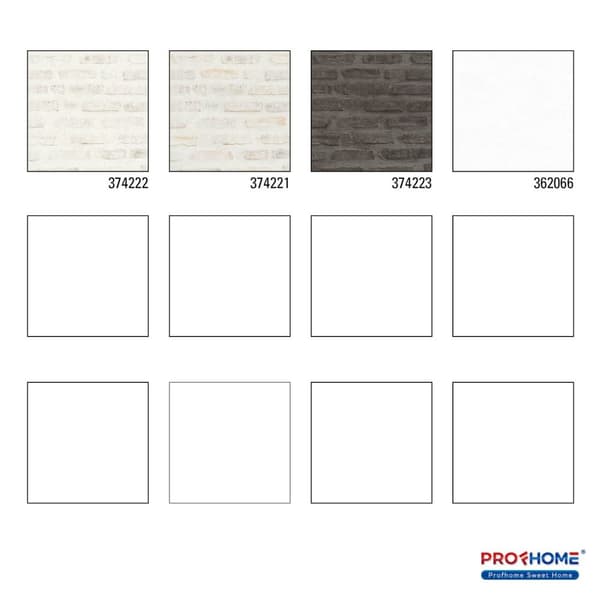 Non woven-tapet sten utseende Profhome 374222-GU lätt texturerad matt färg grå vit 5,33 m2