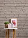 Miniatyrbild 5 av 7: Non woven-tapet sten utseende Profhome 377473-GU lätt texturerad matt färg grå beige 5,33 m2