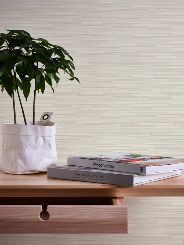 Non woven-tapet sten utseende Profhome 709721-GU slät matt färg vit grå 5,33 m2