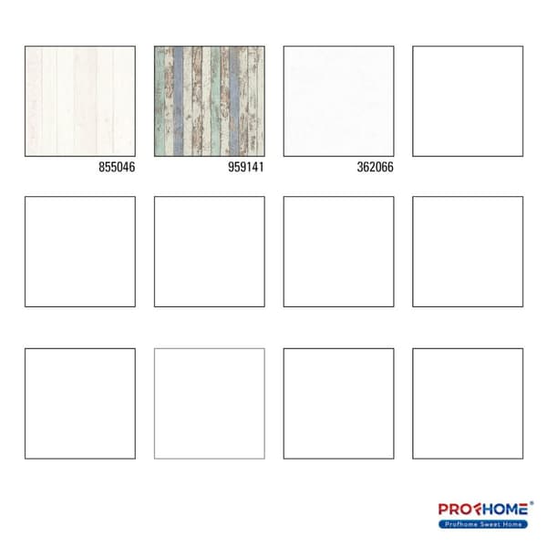 Non woven-tapet trä utseende Profhome 855046-GU lätt texturerad matt färg vit grå 5,33 m2