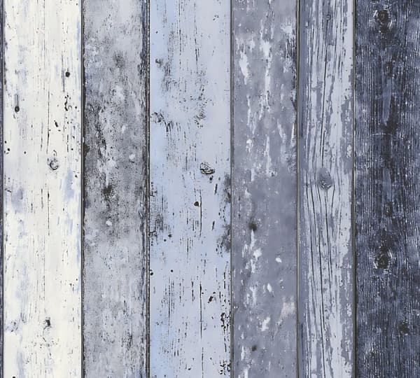 Non woven-tapet trä utseende Profhome 855060-GU lätt texturerad matt färg blå 5,33 m2