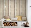 Miniatyrbild 3 av 6: Non woven-tapet trä utseende Profhome 895110-GU lätt texturerad matt färg beige brun vit 5,33 m2