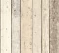 Miniatyrbild 1 av 6: Non woven-tapet trä utseende Profhome 895110-GU lätt texturerad matt färg beige brun vit 5,33 m2