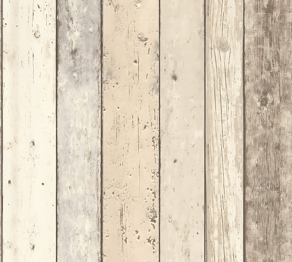 Non woven-tapet trä utseende Profhome 895110-GU lätt texturerad matt färg beige brun vit 5,33 m2