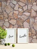 Miniatyrbild 5 av 6: Non woven-tapet sten utseende Profhome 927316-GU slät matt färg brun beige 5,33 m2