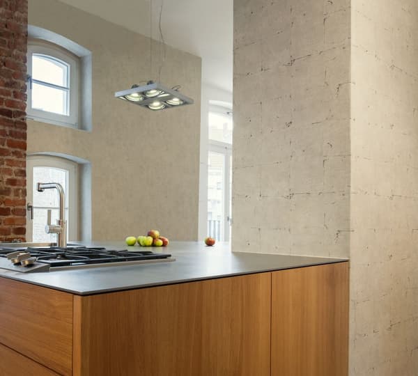 Non woven-tapet sten utseende Profhome 939921-GU slät matt färg grå beige 5,33 m2