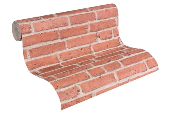 Kuitutapetti kiven jäljitelmä Profhome 942831-GU sileä matta färg punainen beige 5,33 m2