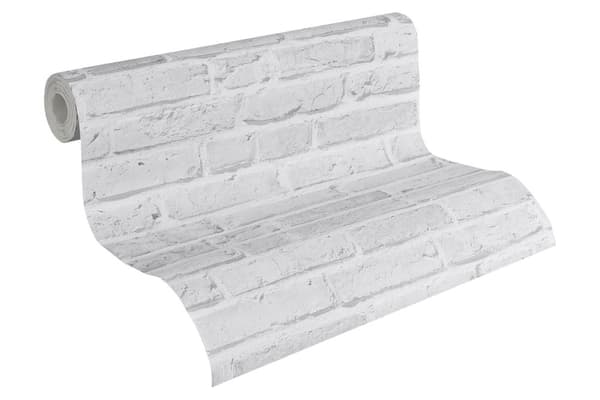 Non woven-tapet sten utseende Profhome 942832-GU slät matt färg grå 5,33 m2