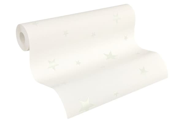 Non woven-tapet barn tapet Profhome 324401-GU lätt texturerad matt färg vit 5,33 m2