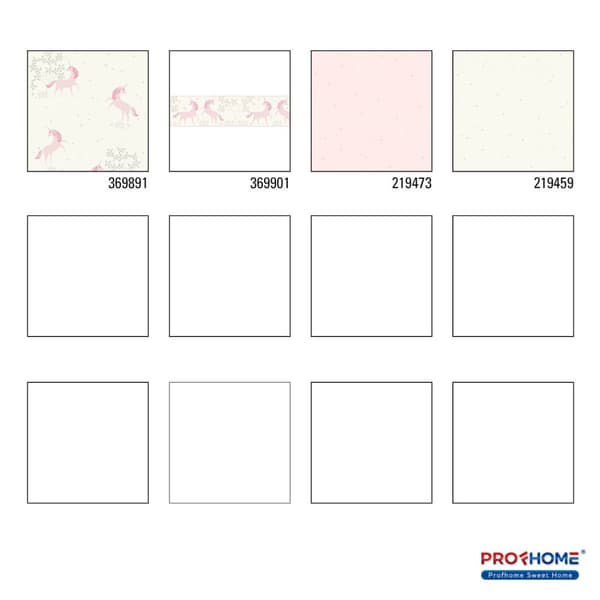 Non woven-tapet djur mönster Profhome 369891-GU lätt texturerad matt färg rosa grå vit 5,33 m2