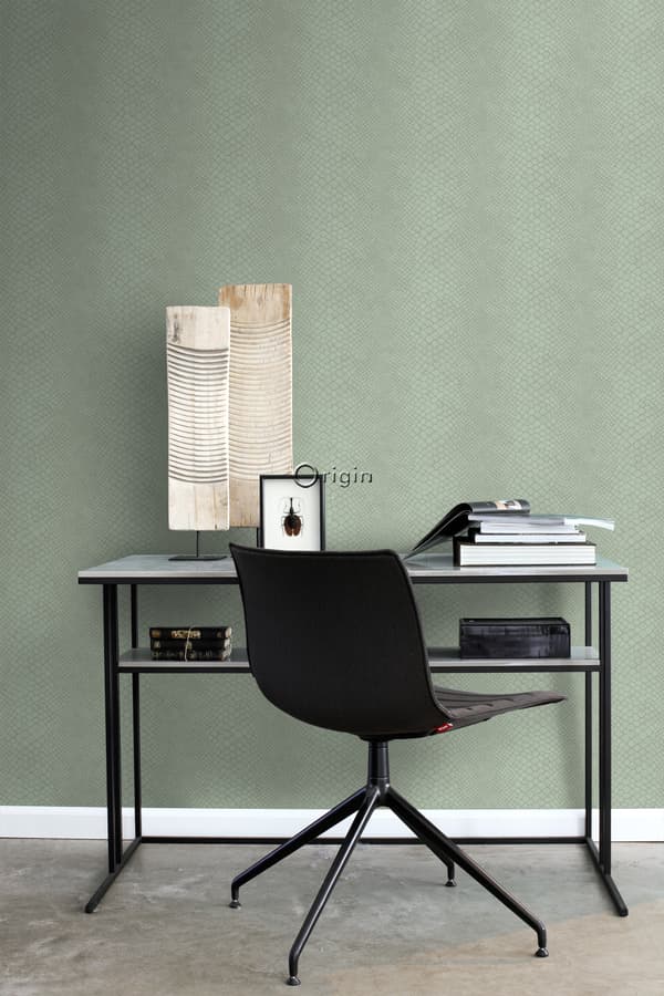 Origin Wallcoverings tapet slangeskind salvie grøn 0,53 x 10,05 m